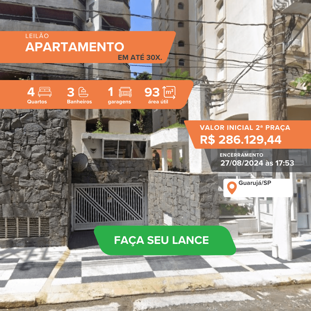 Direitos sobre um Apartamento, DESOCUPADO, 93m², Jardim Tejereba, Guarujá/SP