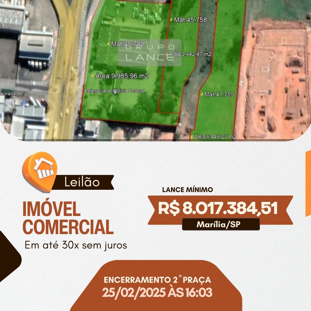 LOTE 3: UMA ÁREA DE TERRAS DESIGNADA PELA P.M.M. COMO SENDO ÁREA DE LETRA "E", anexa ao Bairro Jóquei Clube, nesta cidade, dentro do roteiro, metragens e confrontações seguintes: Tem início o presente roteiro no marco 23, cravado na Avenida Jóquei Clube com a área da Pedrasa - Pedreiras Reunidas Saldanha Ltda; deste, segue na distância de 79,43 metros, até o marco 24; deste segue a direita, em curva, na distância de 24,58 metros, com raio de 90,00 metros, até o marco 25, deste segue, em reta, na distância de 33,63 metros, até o marco 26; deste deflete a direita, em curva, na distância de 17,93 metros, com raio de 38,00 metros, até o marco 15, sendo que do marco 23 a 15, sempre divisando a Avenida jóquei Clube; deste marco 15, deflete a direita