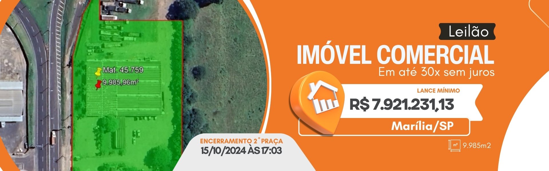 Imóvel Comercial, a.t 9.985,96m2, Jóquei Clube, Marília/SP