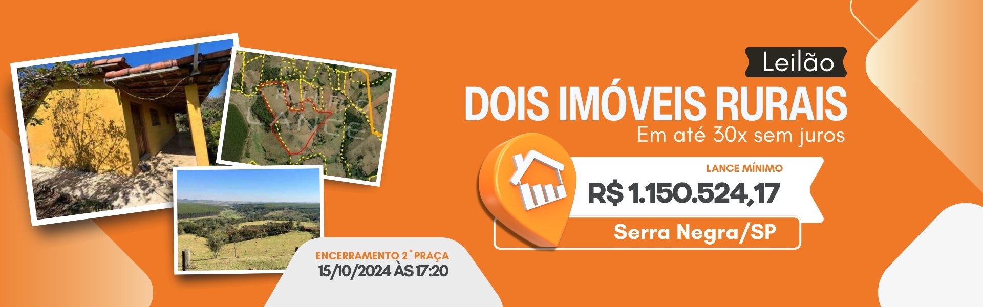 Dois Imóveis Rurais, 158.180m², Serra Negra/SP